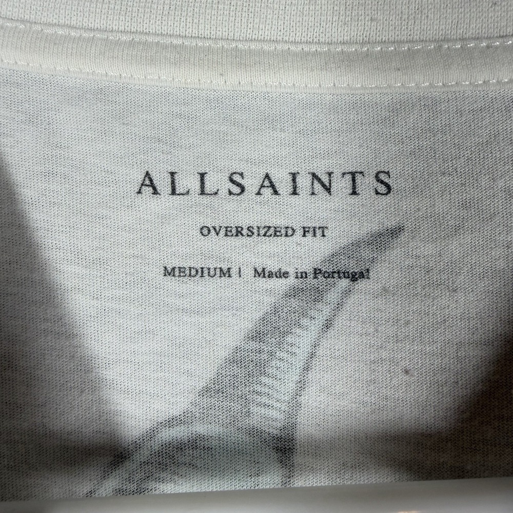 AllSaints Handy Crew Tshirt Size M Blue Monster Oversized Streetwear Skater Punk - Picture 4 of 7